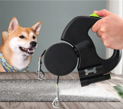 Auto double dog leash